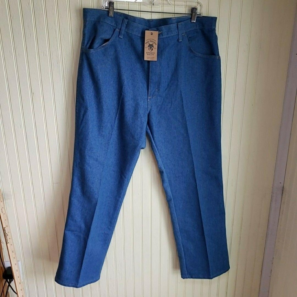 Vintage Wrangler Rugged Wear Jeans Mens 40x30 Blue Relaxed Straight Denim Pants